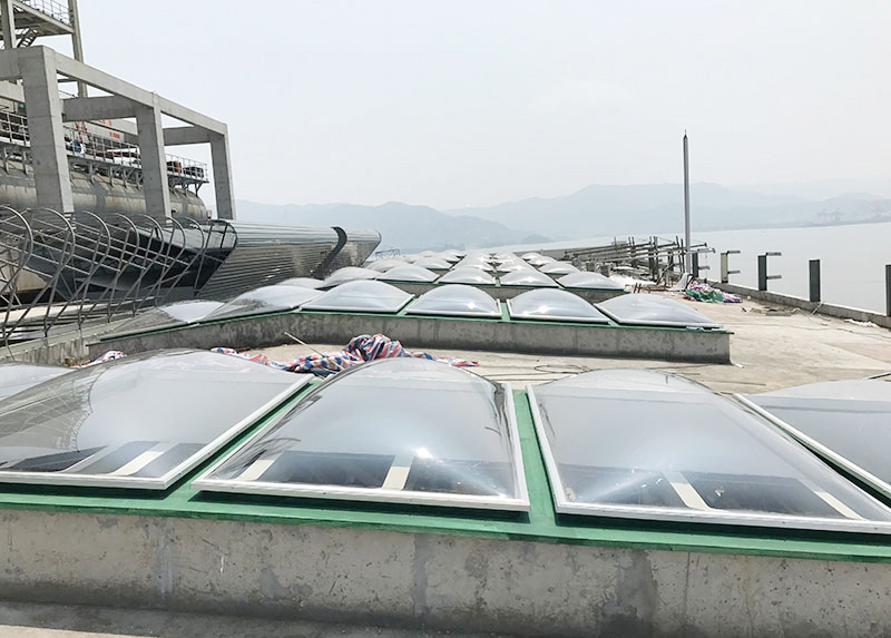 華能羅源電廠(chǎng)汽機房屋面采光罩工程案例